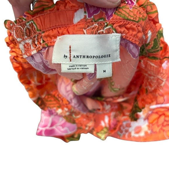 Anthropologie Women's Bright Floral "Silk" Viscose Pajama Shorts Elastic Waist - Picture 4 of 4